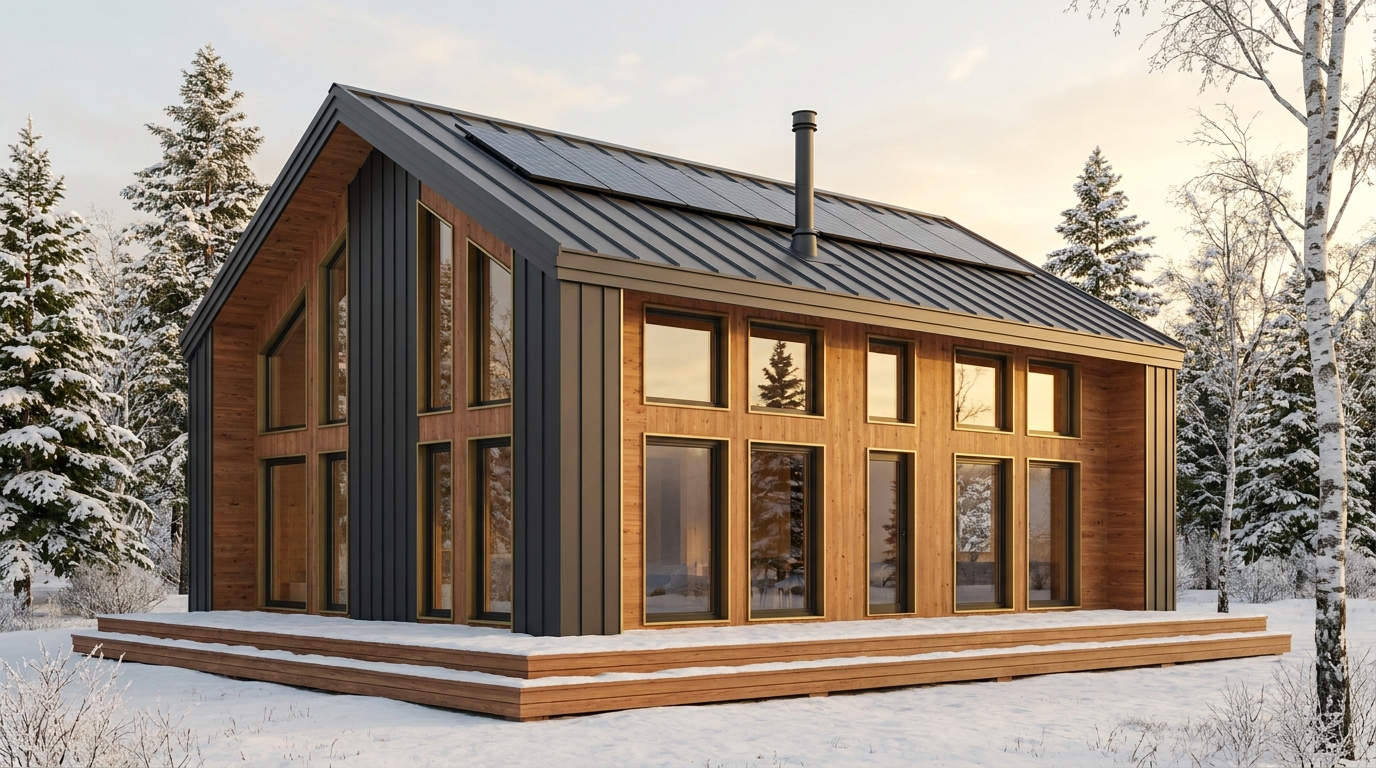 霧の砦 外観 — AI render based on BIM specs