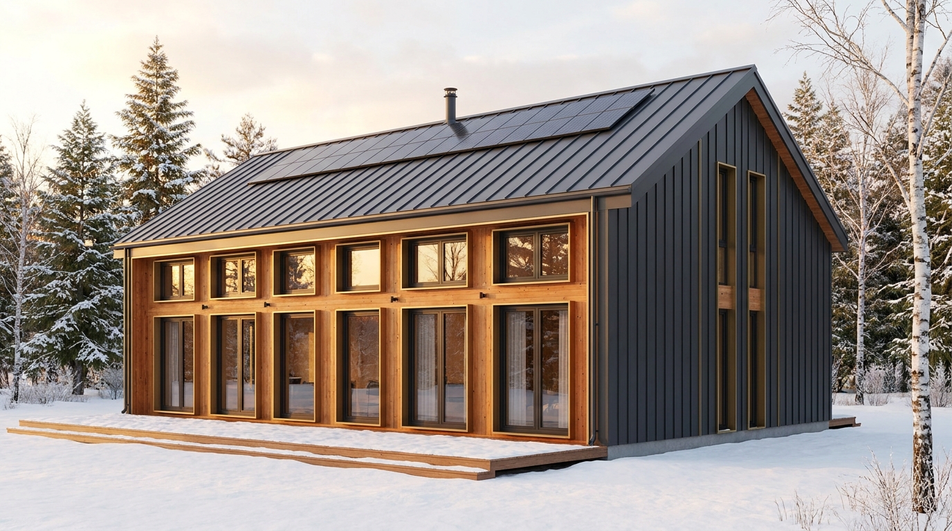 南の家 外観 — AI render based on BIM specs