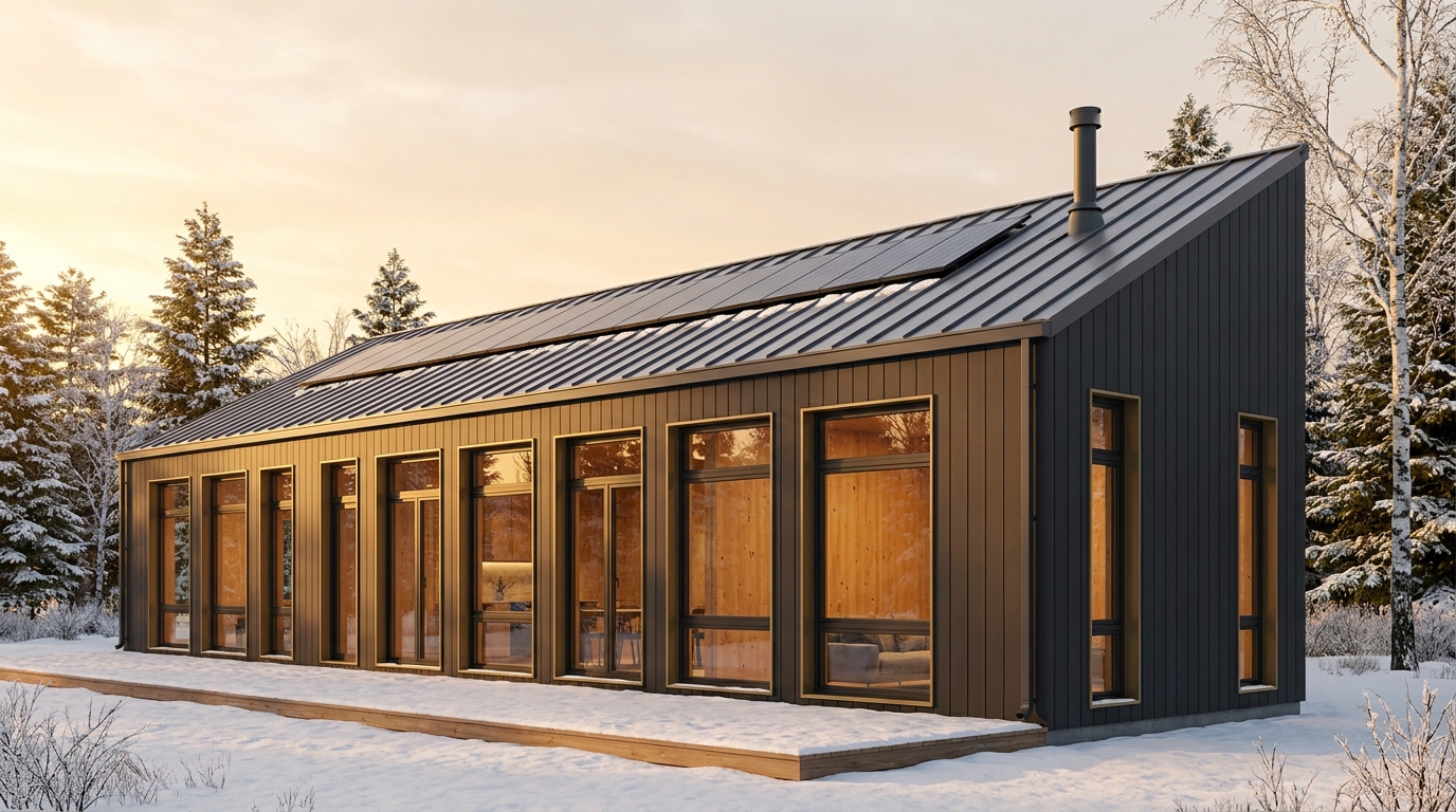 東の蔵 外観 — AI render based on BIM specs