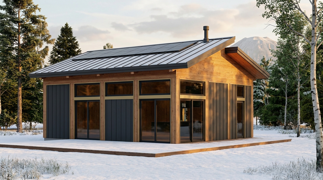 風の杜 外観 — AI render based on BIM specs