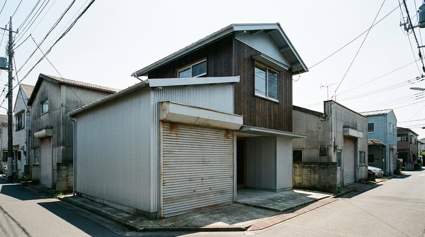 葛飾区柴又 — 軽量鉄骨工場併設住宅